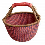 Round Colorful Basket Leather